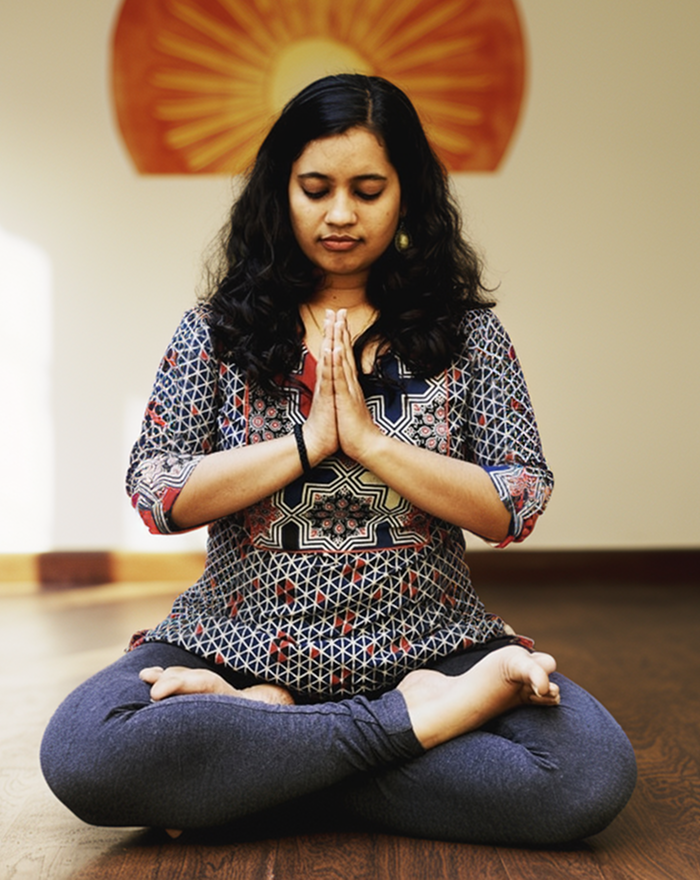 Online yoga meditation and breathing exercises for stress relief