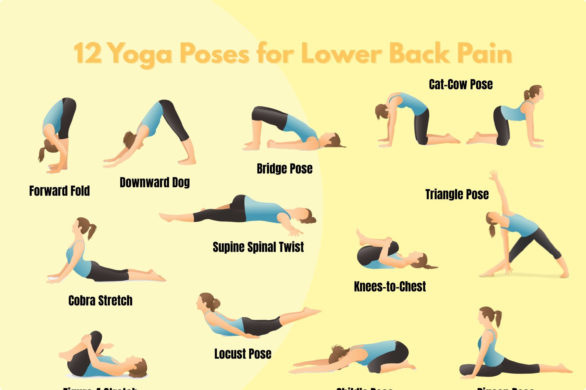 12 Yoga Poses for Lower Back Pain Relief + Safety Guidelines