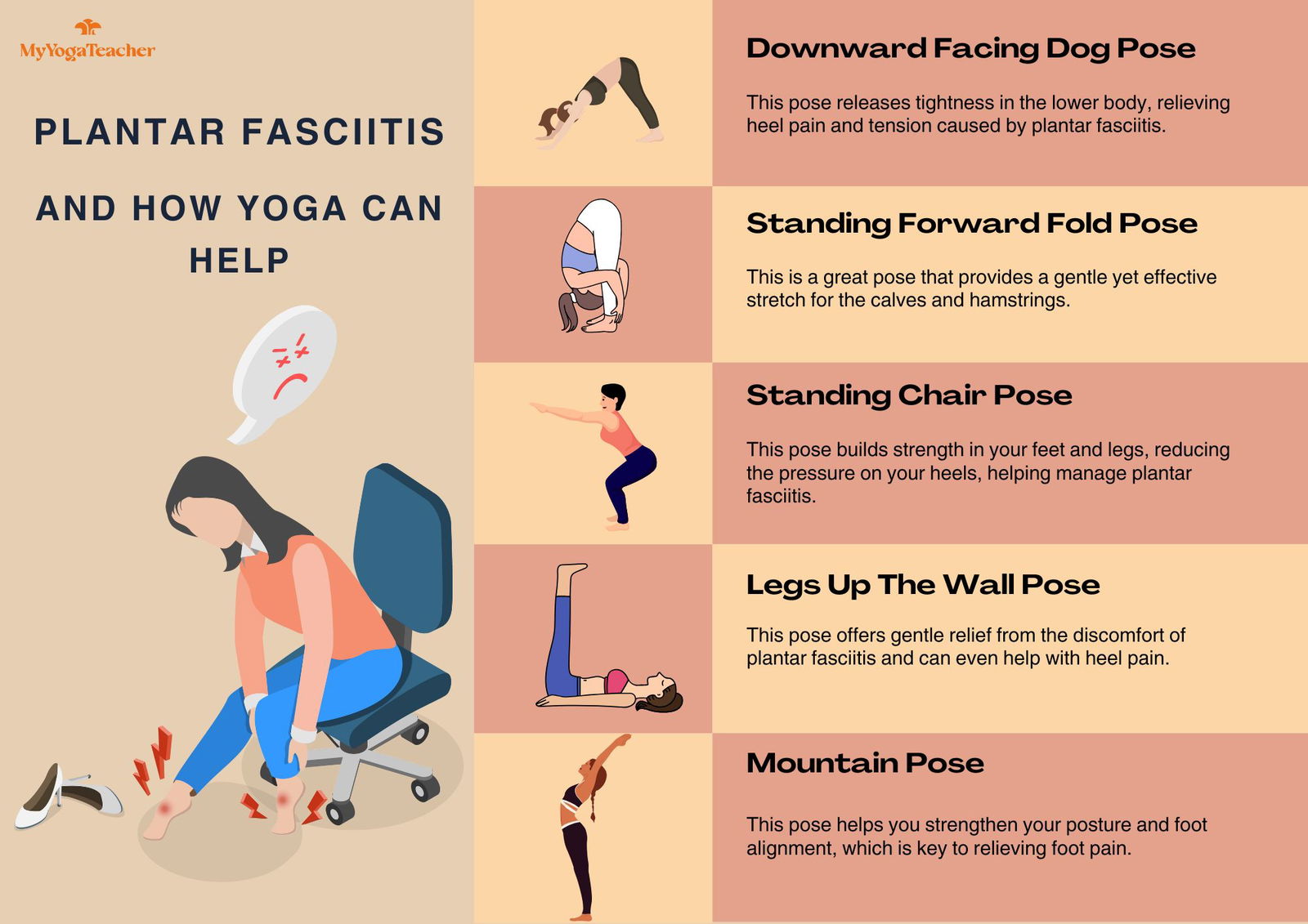 Yoga for Plantar Fasciitis: 5 Best Poses + Toe Exercises